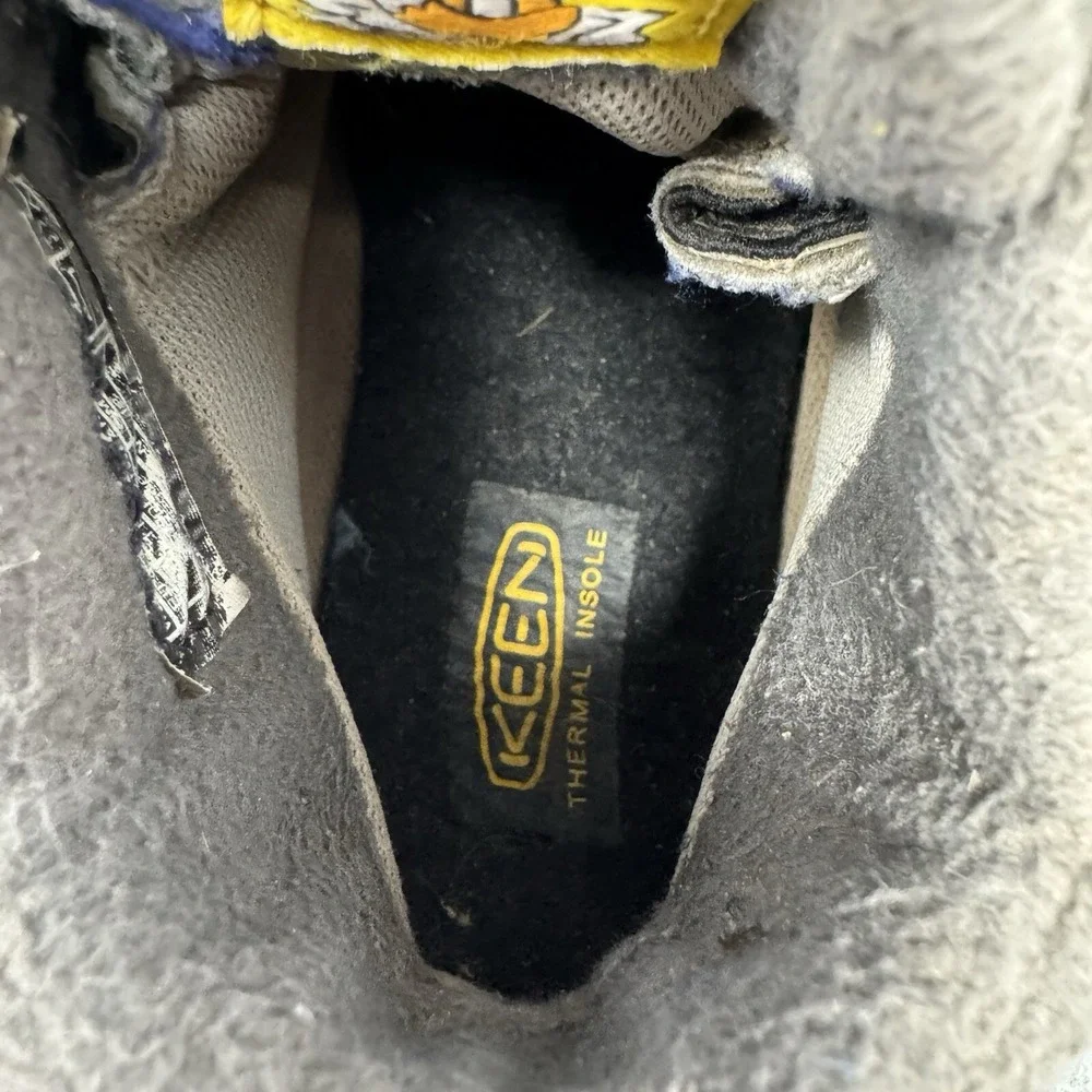Keen Waterproof Hiking Boots Boys Size 11 Fleece Lined‎ Gray Winter Winter